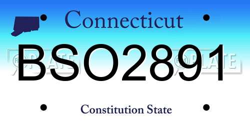 BSO2891 Connecticut License Plate