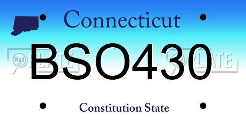 BSO430 Connecticut License Plate