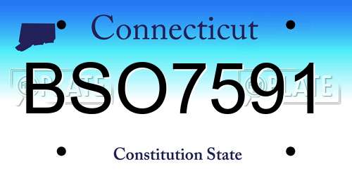 BSO7591 Connecticut License Plate