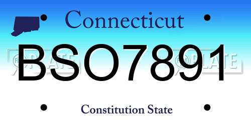 BSO7891 Connecticut License Plate