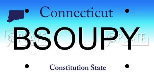 BSOUPY Connecticut License Plate