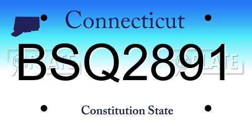 BSQ2891 Connecticut License Plate