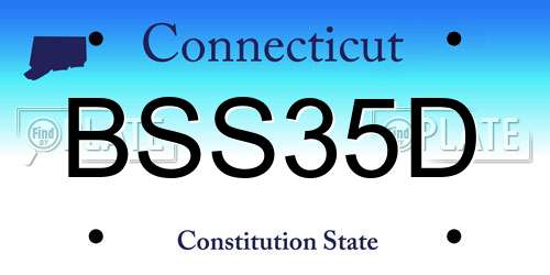 BSS35D Connecticut License Plate