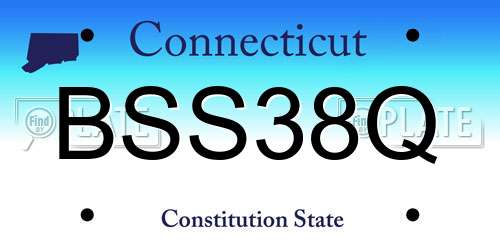 BSS38Q Connecticut License Plate