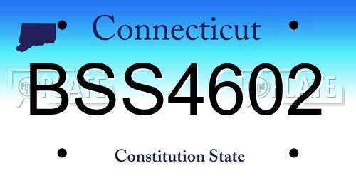 BSS4602 Connecticut License Plate