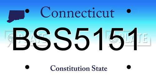 BSS5151 Connecticut License Plate