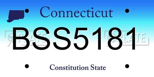 BSS5181 Connecticut License Plate