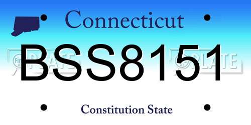 BSS8151 Connecticut License Plate