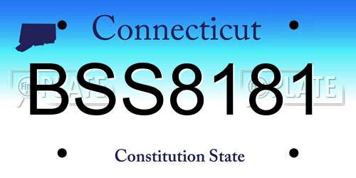BSS8181 Connecticut License Plate