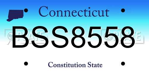 BSS8558 Connecticut License Plate