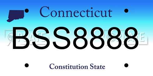 BSS8888 Connecticut License Plate