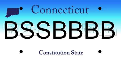 BSSBBBB Connecticut License Plate