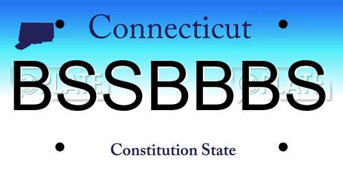 BSSBBBS Connecticut License Plate