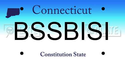 BSSBISI Connecticut License Plate