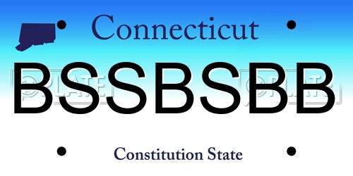 BSSBSBB Connecticut License Plate