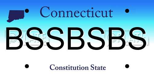BSSBSBS Connecticut License Plate