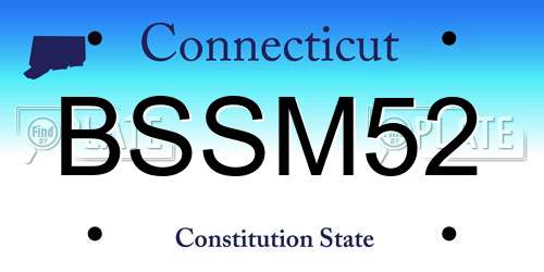 BSSM52 Connecticut License Plate