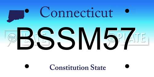 BSSM57 Connecticut License Plate