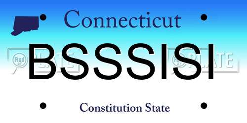 BSSSISI Connecticut License Plate