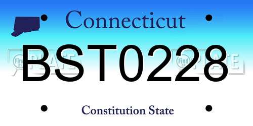 BST0228 Connecticut License Plate
