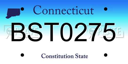 BST0275 Connecticut License Plate
