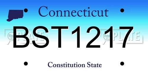 BST1217 Connecticut License Plate