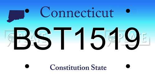BST1519 Connecticut License Plate