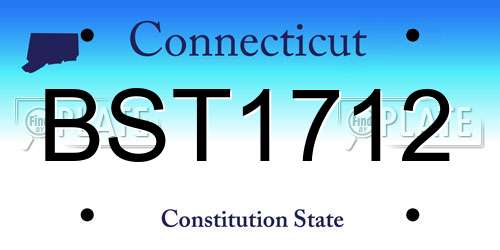 BST1712 Connecticut License Plate