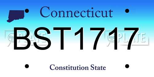 BST1717 Connecticut License Plate