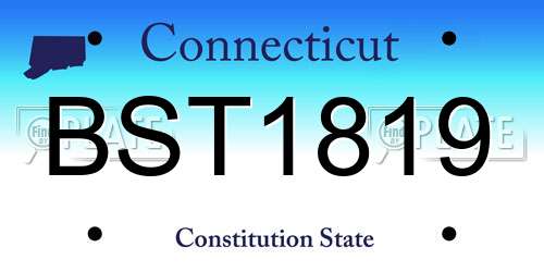 BST1819 Connecticut License Plate