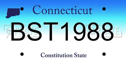BST1988 Connecticut License Plate