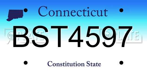 BST4597 Connecticut License Plate