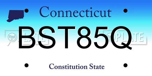 BST85Q Connecticut License Plate