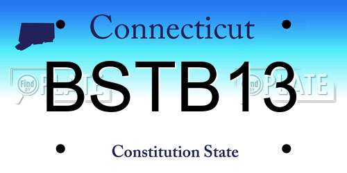 BSTB13 Connecticut License Plate