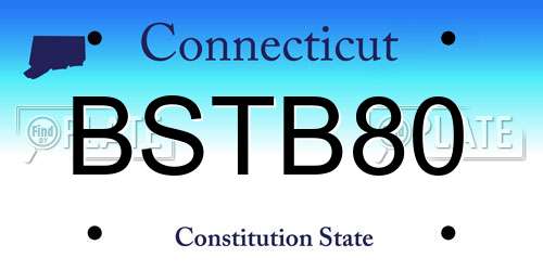 BSTB80 Connecticut License Plate