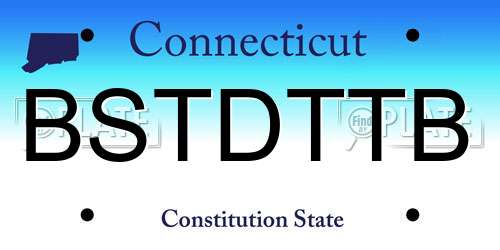BSTDTTB Connecticut License Plate
