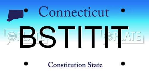 BSTITIT Connecticut License Plate