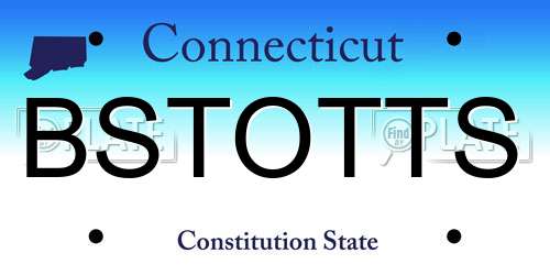 BSTOTTS Connecticut License Plate