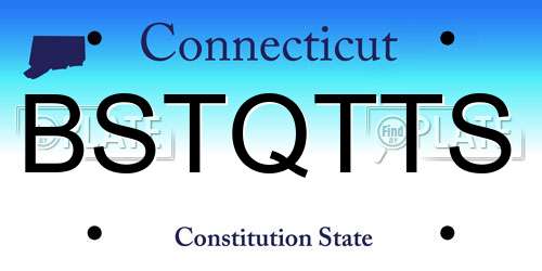 BSTQTTS Connecticut License Plate