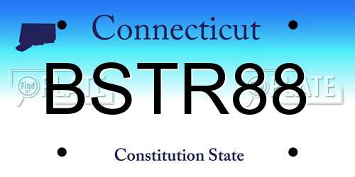 BSTR88 Connecticut License Plate