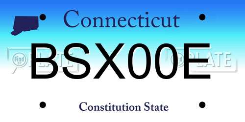BSX00E Connecticut License Plate