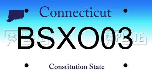BSXO03 Connecticut License Plate