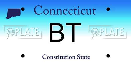 BT Connecticut License Plate