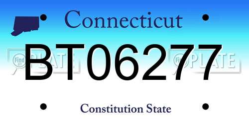 BT06277 Connecticut License Plate
