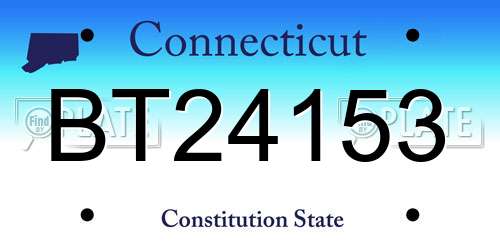 BT24153 Connecticut License Plate
