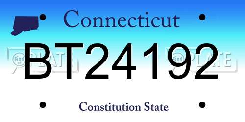 BT24192 Connecticut License Plate