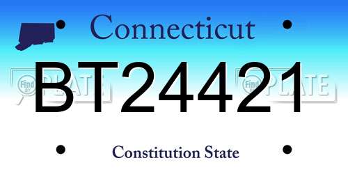 BT24421 Connecticut License Plate