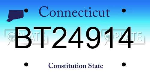 BT24914 Connecticut License Plate