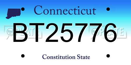 BT25776 Connecticut License Plate