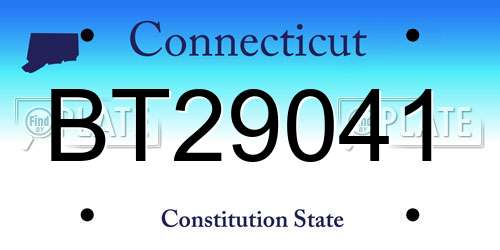 BT29041 Connecticut License Plate
